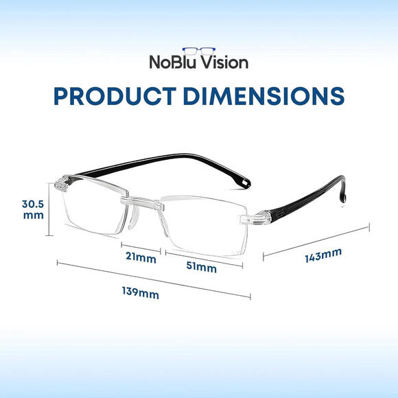 Noblu Vision Bluelight Glasses for Men & Women Glasses, No Blue Light Glasses - Picture 7 of 7